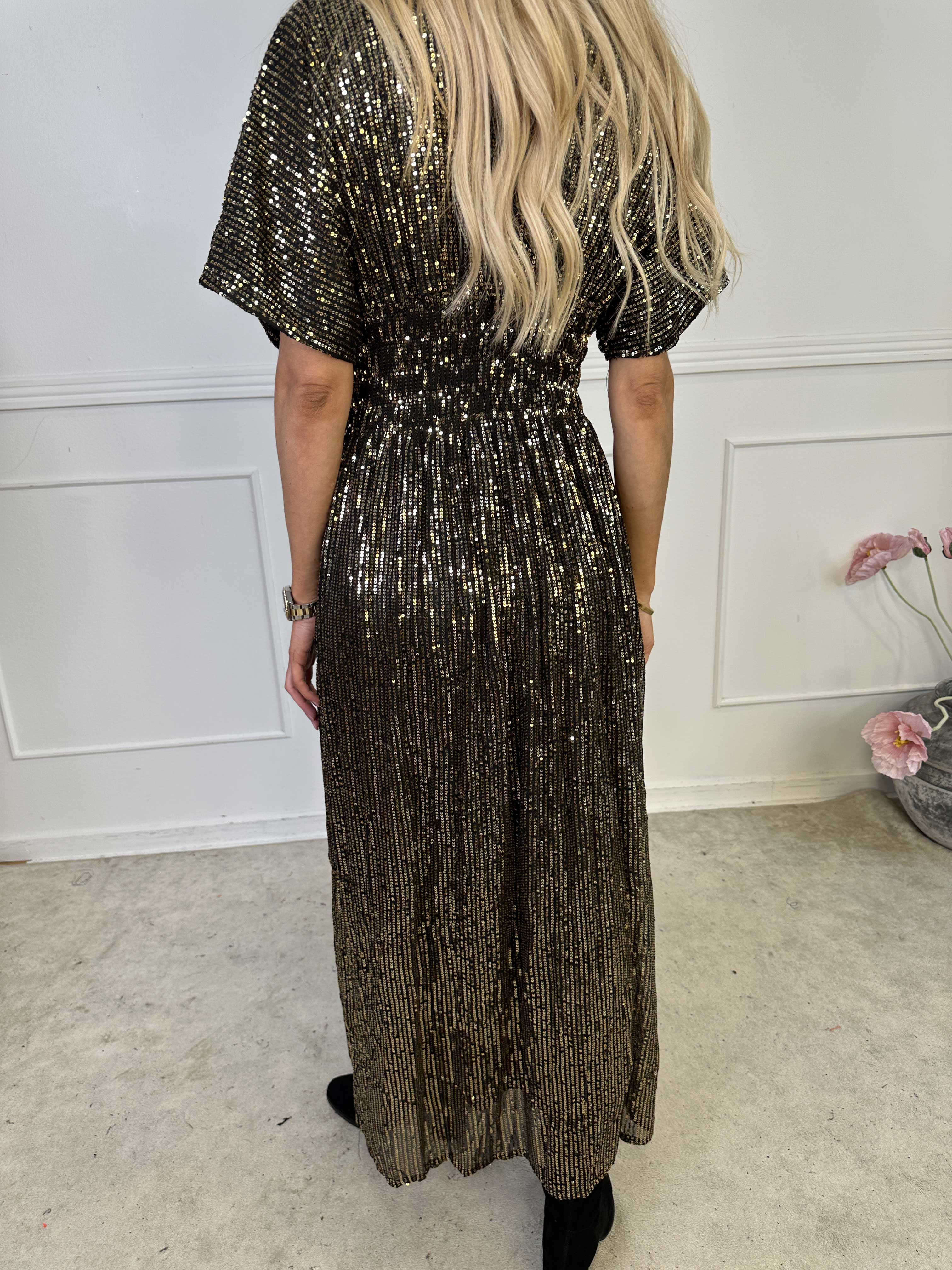 Pams Glitter - Lang smuk kjole med pailletter